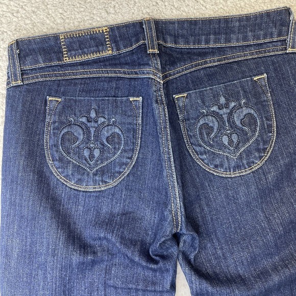 Siwy Low Rise Jeans Women 26 Blue Dark Wash Straight Leg Isobel Restart My Heart - Picture 9 of 14